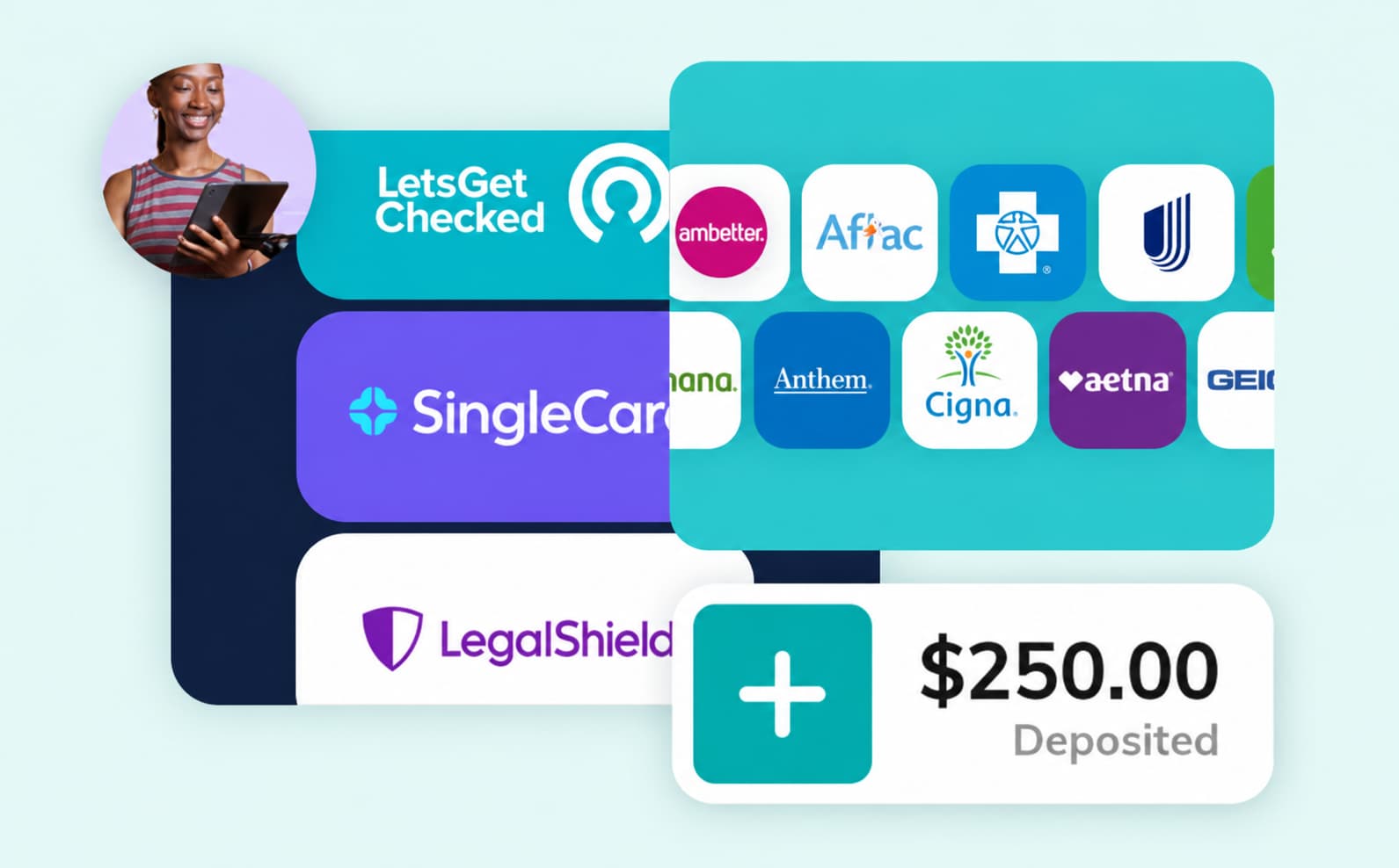 Marketplace benefits and services with an employee funding deposit