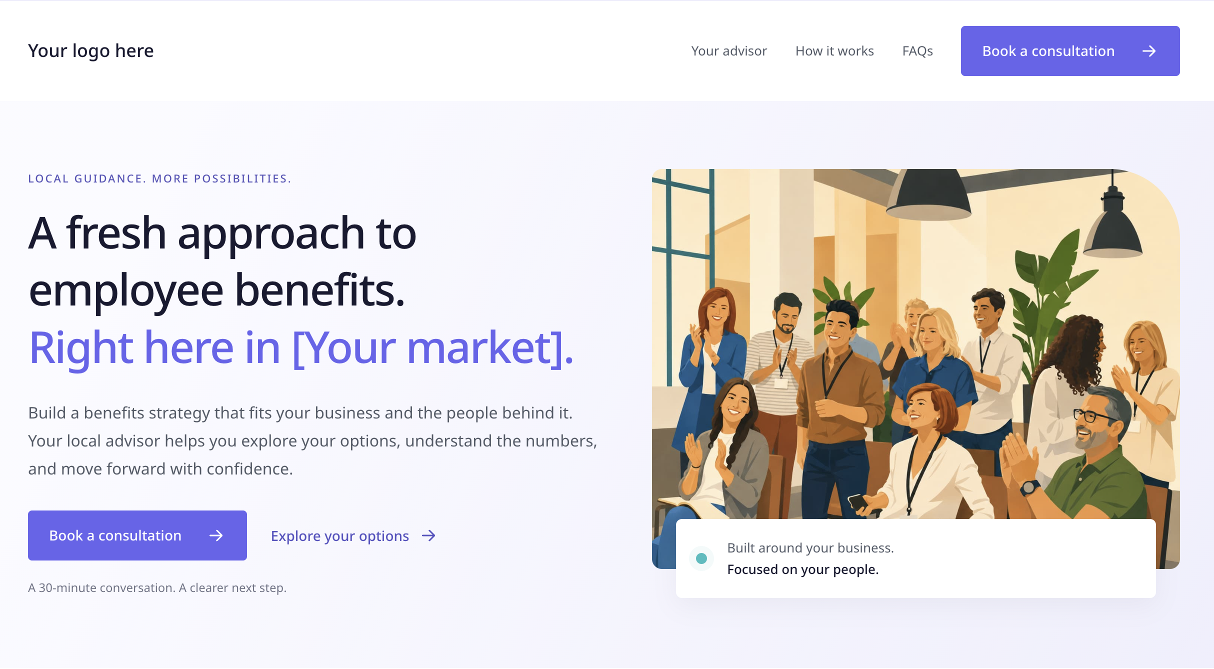 Preview of a personalized CHOICE affiliate broker landing page